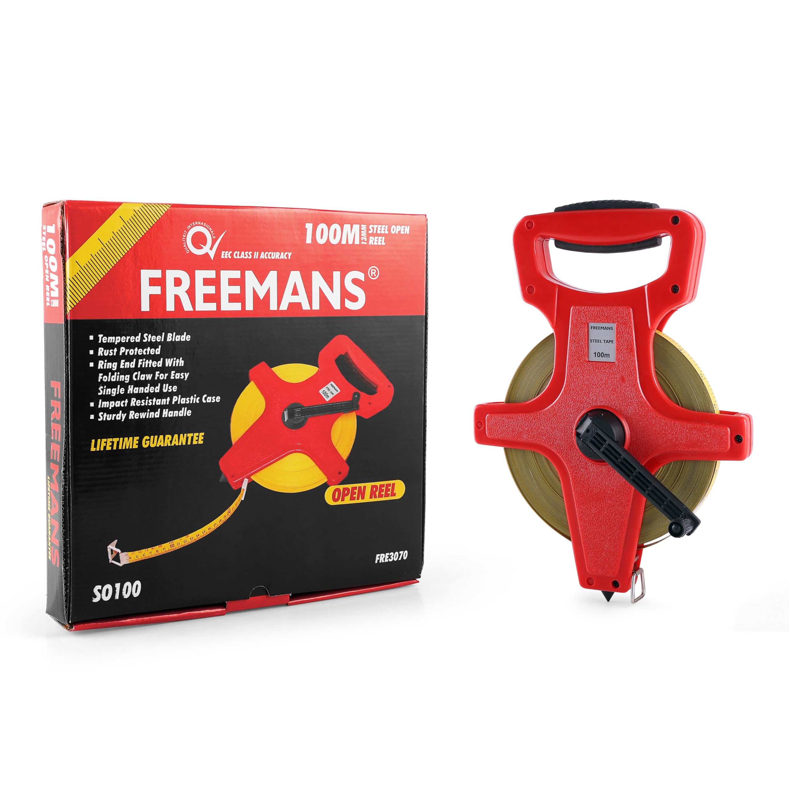 Freemans SO100 Steel Open Reel taśma pomiarowa 100 m