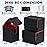 ZLCA Card Deck Box for Trading Cards, MTG YuGiOh Deck Case Holds 100+ Single Sleeved Cards, PU Leather Magnetic Card Storage Box Fits for TCG CCG Magic Game Cards (Black& Red)