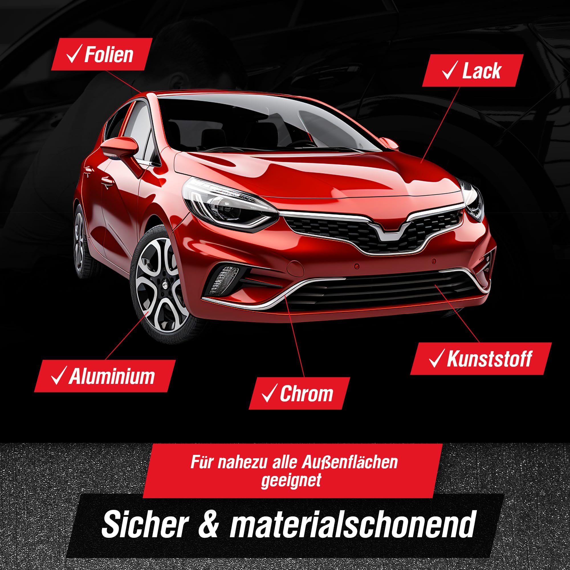 ACS3000 Keramik Lackversiegelung Set – 5+ Jahre Langzeitschutz – Molekulare Schutztechnologie – Hydrophober Lotus-Effekt – Keramikversiegelung, Auto-Versiegelung für Fahrzeuglack, Folie & Aluminium