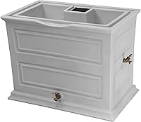 Good Ideas Savannah SV-ERS Elevated 50 Gallon Rain Barrel with Planter Top - Colonial Style Garden Rain Saver