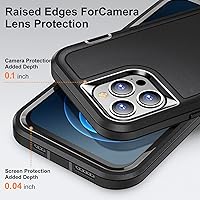 Vista 5 de Funda para iPhone 12 Pro Max para hombres, híbrida a prueba de caídas resistente, resistente, a prueba de golpes, ajuste delgado, funda protectora