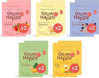 Allergen ImmunoButter Weekly Starter Kit |10 Gut Healthy Snacks | Allergen Introduction for Peanut, Egg, Cashew, Walnut, Sesame | Whole Nut butters and Seed Butters | Ages 4-36 months | 1 Week Supply