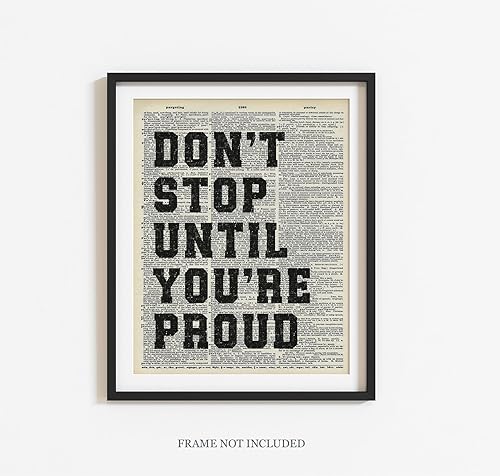 Miniatura 5 de Arte de pared motivacional, decoración de oficina, póster de aula, regalo inspirador para emprendedores, atletas, arte de diccionario, impresión sin