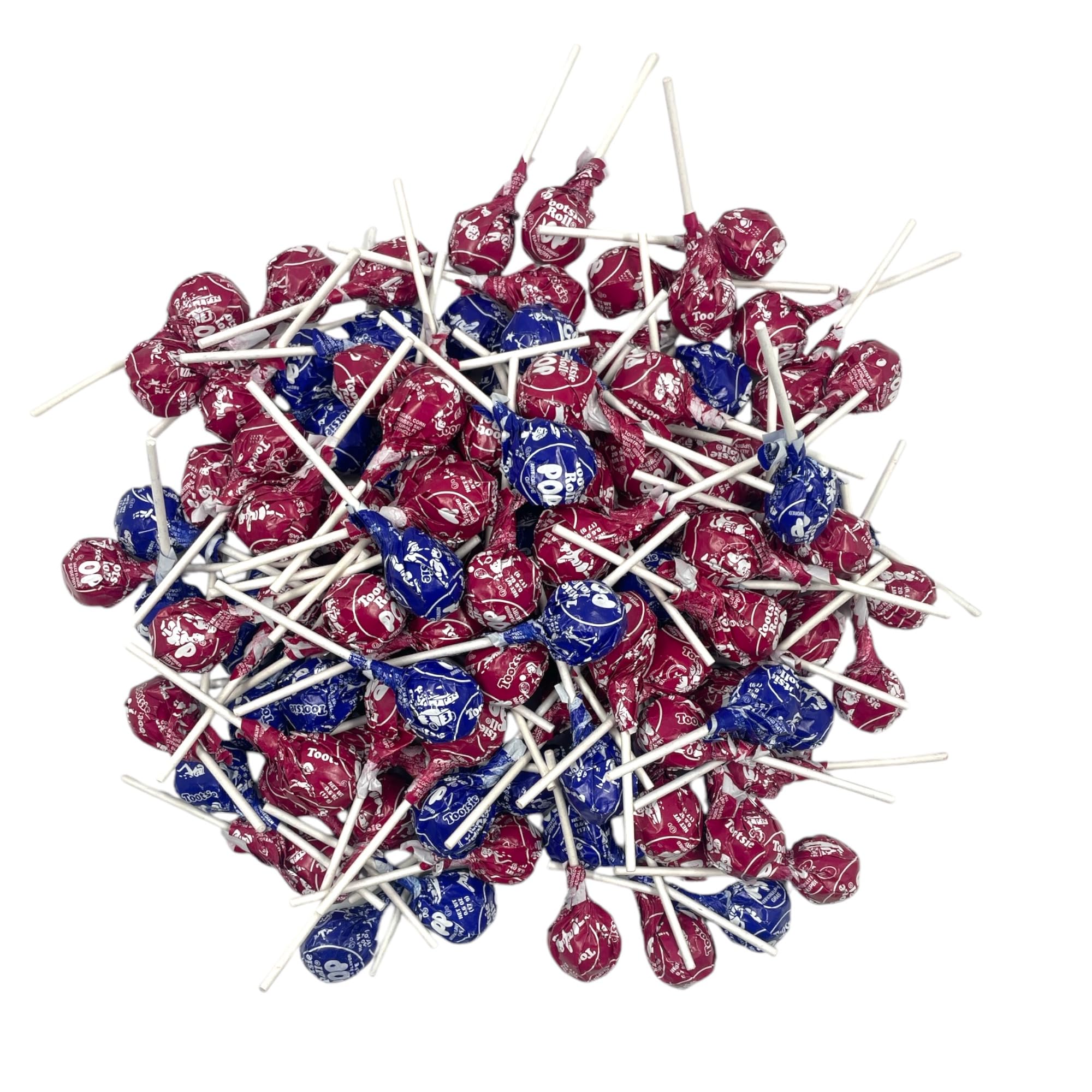 Raspberry & Grape Tootsie Pops - 2 Pound Bag (32 Oz) - Bulk Wholesale Candy Pack Individually Wrapped Lollipops with a Taffy Center - Resealable Bag for Easy Sharing & Freshness - Approx. 45 Pops in each bag!