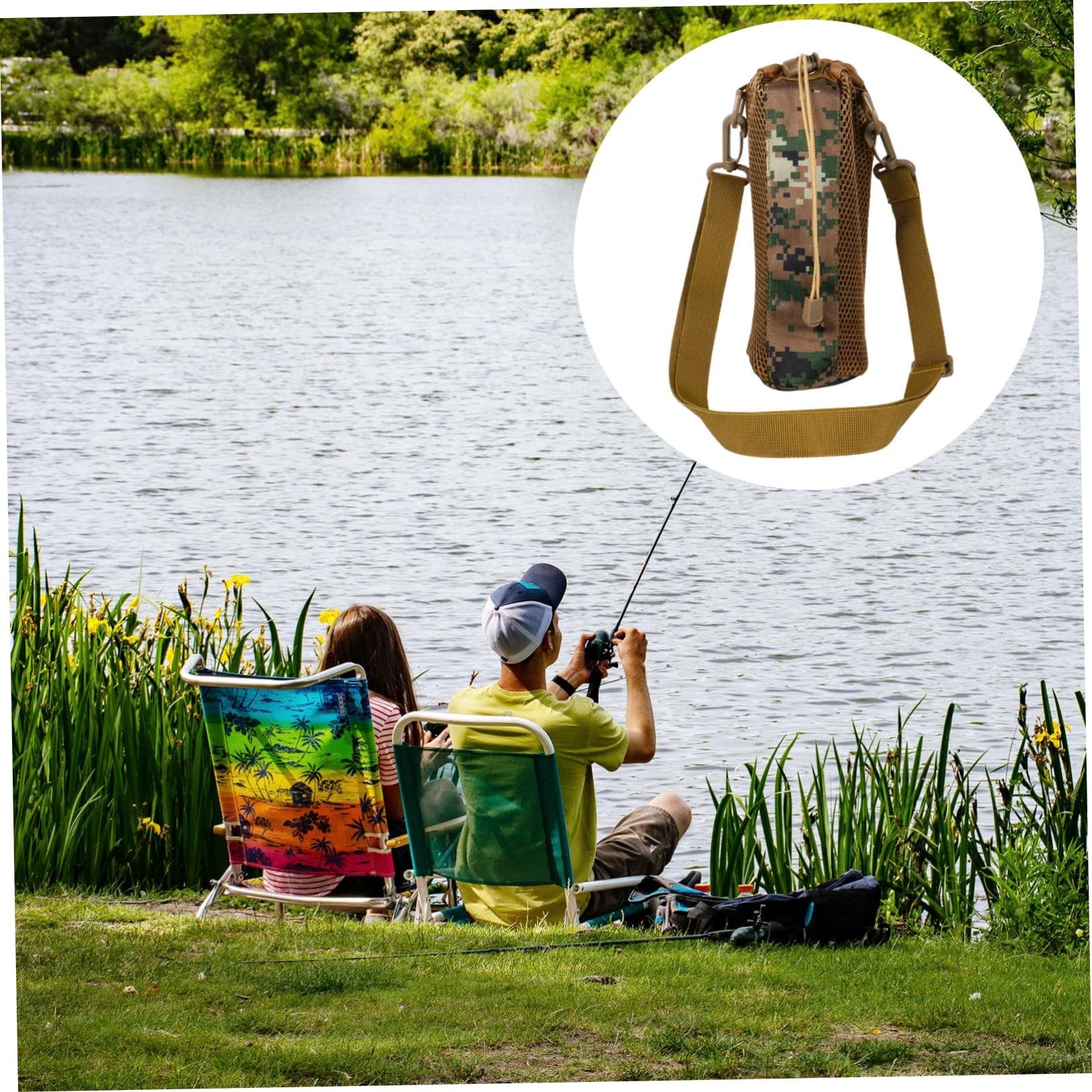 Abaodam 2 Stück Wasserflaschentasche Reiserucksack Aufbewahrungstasche Für Wasserflaschen Verstellbarer Schultergurt Organizer Taschen Für Flaschenhalter Mountain Verstellbare