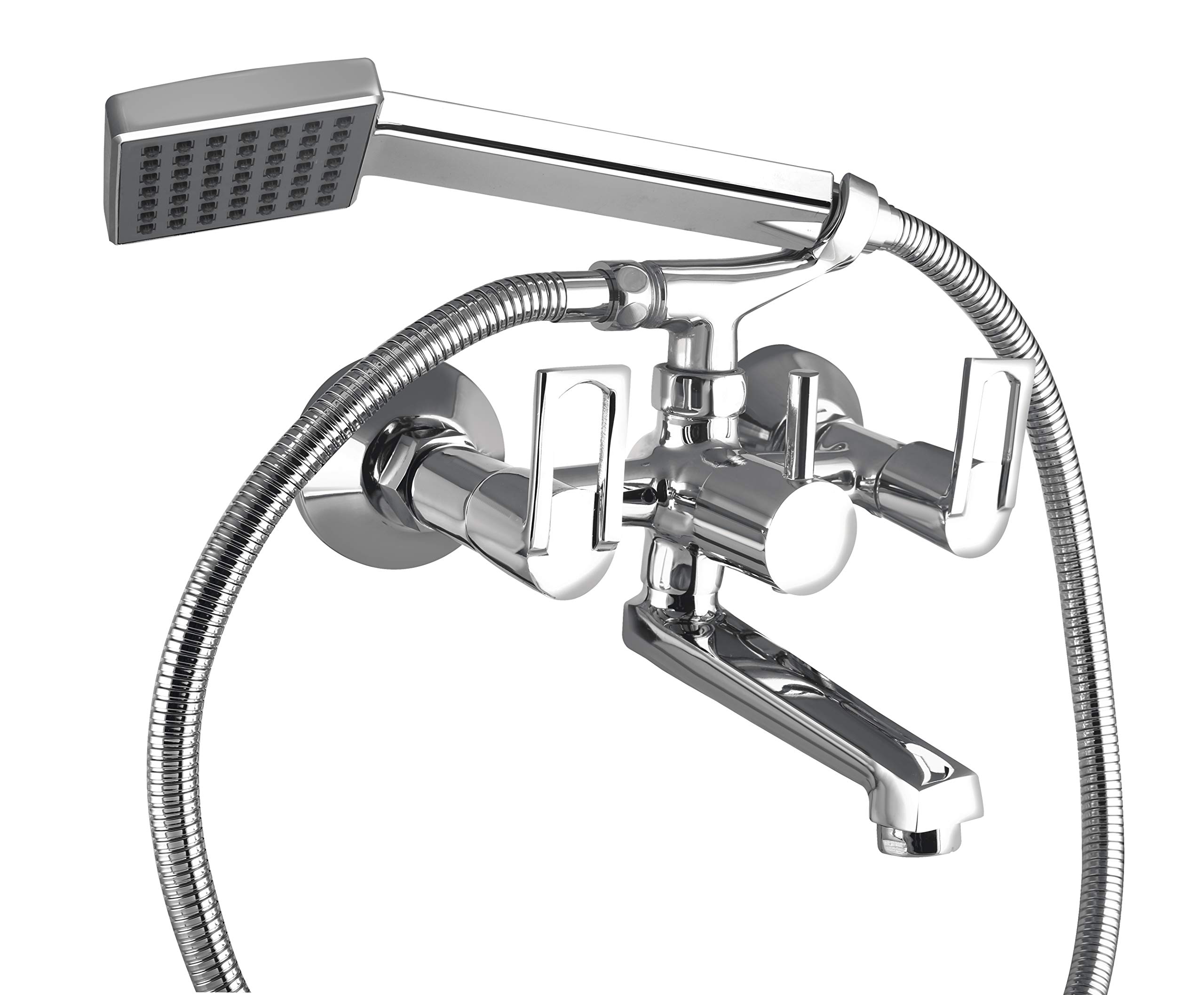 10X Brass Wall Mixer 2 in 1 for Bathroom WM-71240 with Crutch & Hand Shower with 1 Meter Tube… (B085CBVV8N) Amazon Price History, Amazon Price Tracker