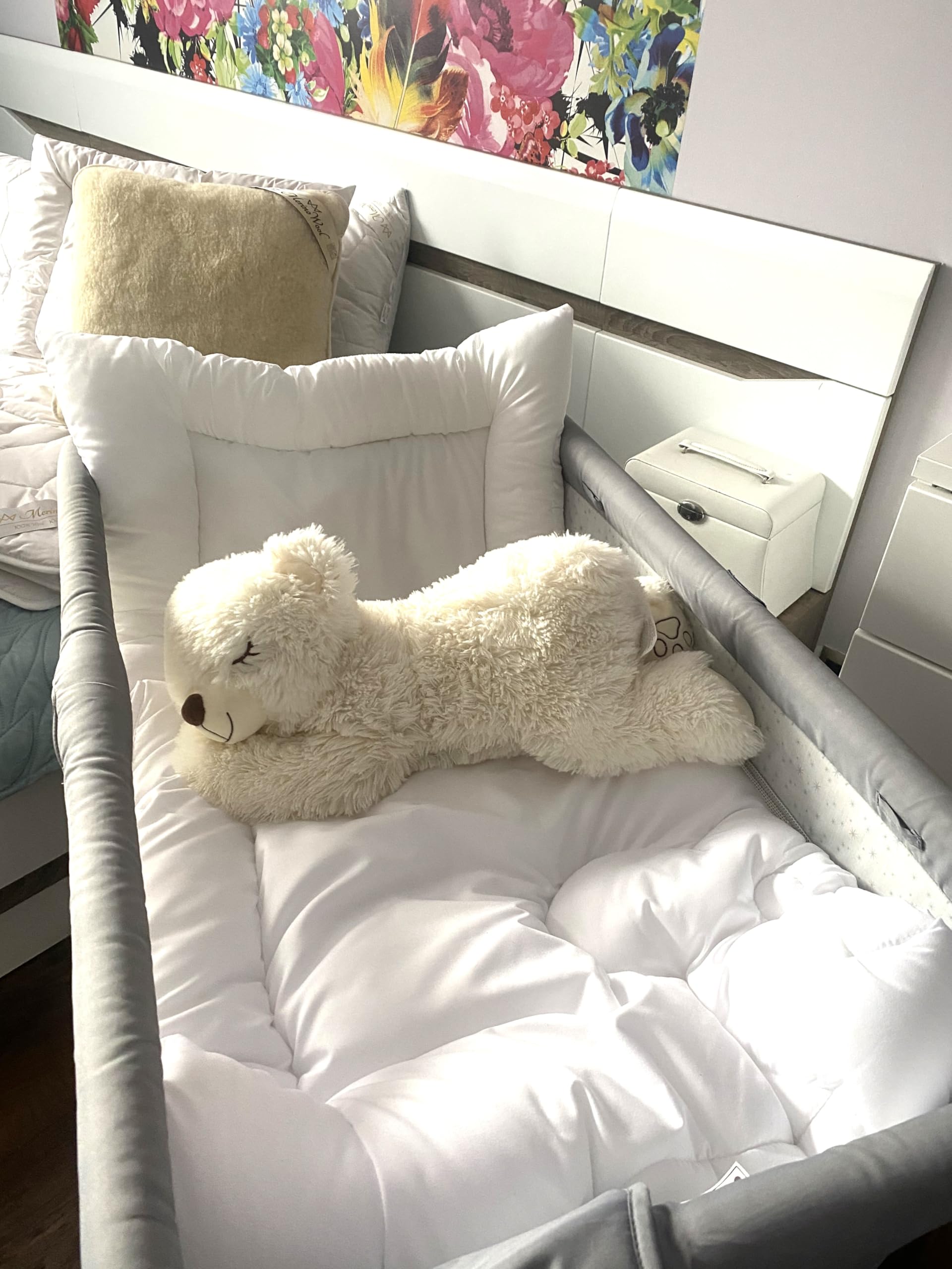 Set con piumone sintetico da 120 x 150 cm e federa da 40 x 60 cm, microfibra di qualità superiore, igienico, 4 stagioni