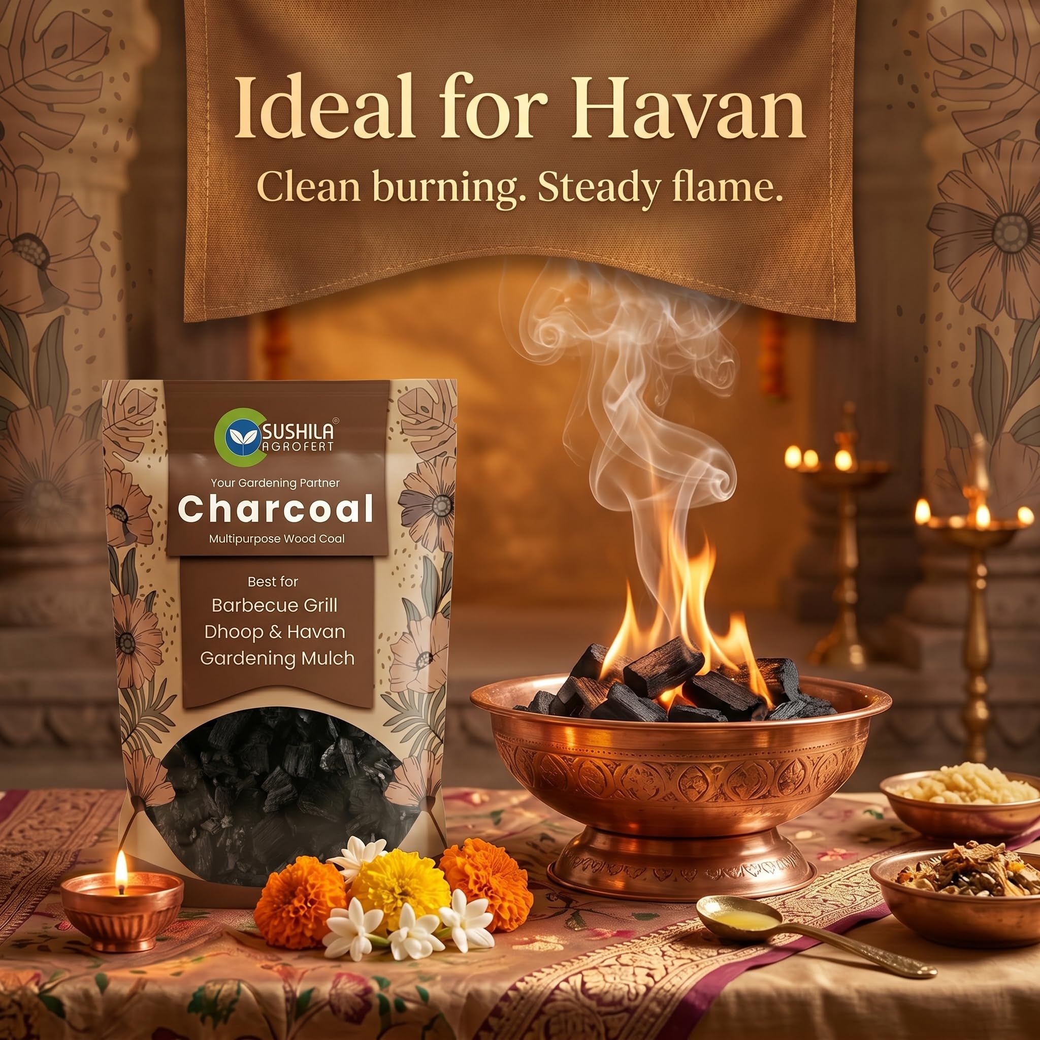 Natural Wood Charcoal 1KG - BBQ, Gardening & More -5 Natural Wood Charcoal 1KG - BBQ, Gardening & More -5