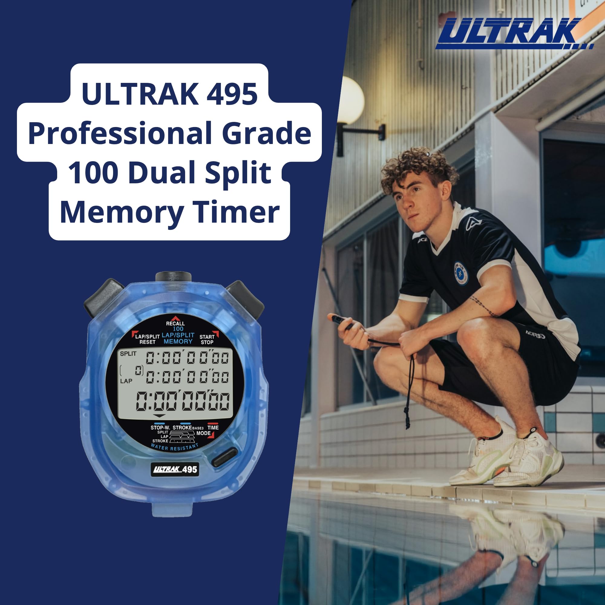 Ultrak Timer di memoria da 100 giri blu