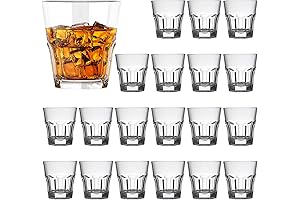 QAPPDA Set of 20 3oz Shot Glasses, Heavy Base Whiskey Glass Shot Cups