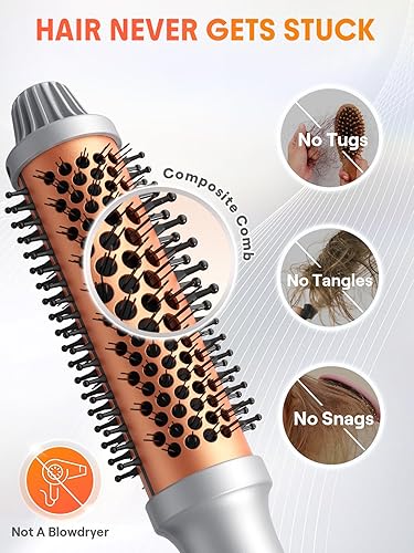 Miniatura 6 de SHEGLAM Hair It-Curl - Cepillo térmico para rizar el cabello, 1.5 pulgadas, voluminizador, volumen de raíces y rizos sueltos
