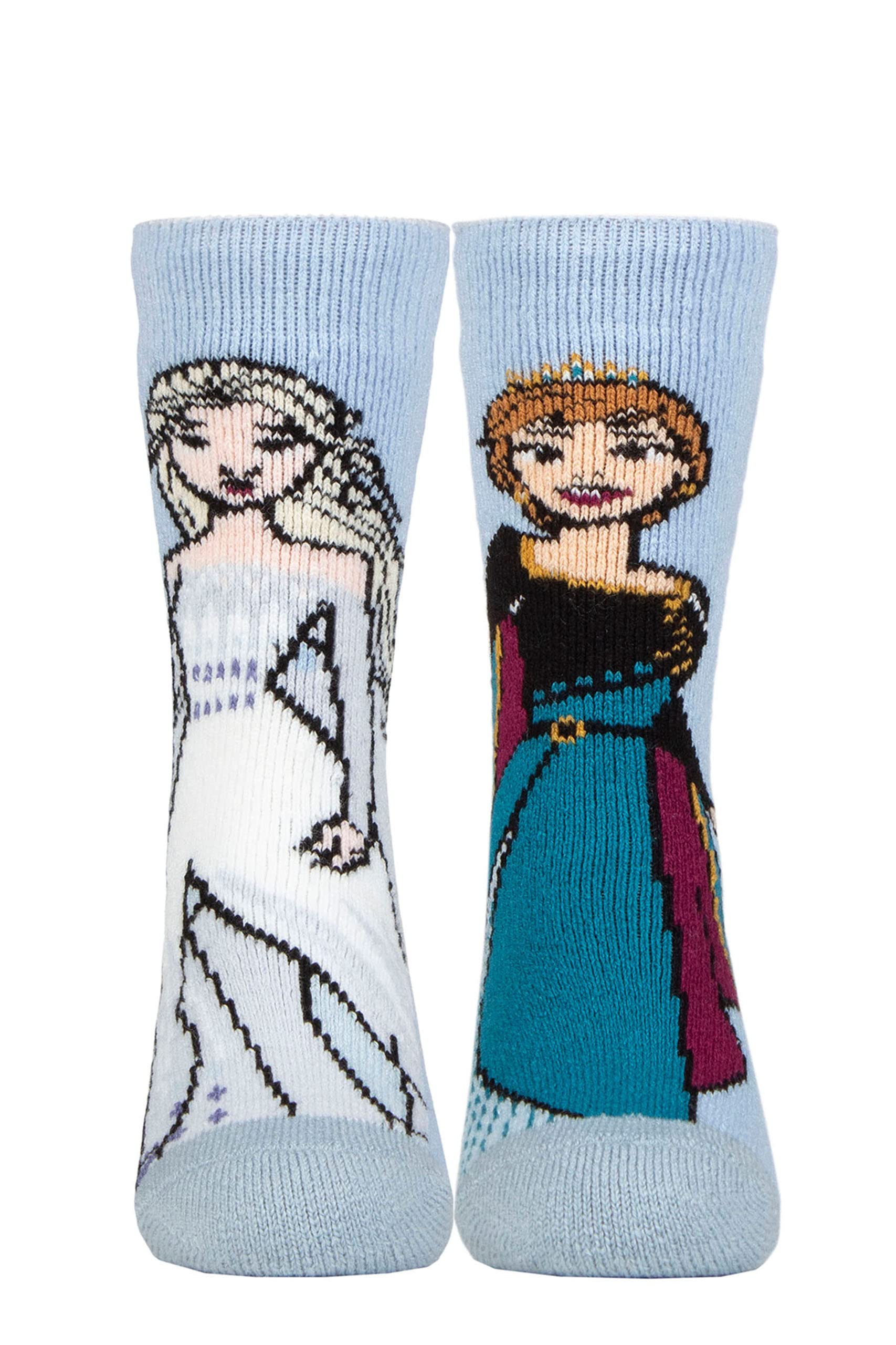 Heat Holders Lilac Sockshop Disney Kids 1.6 Tog Lite Frozen Anna And Elsa Thermal Socks Pack Of 1 12.5-3.5
