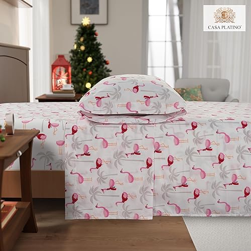 Miniatura 6 de Casa Platino Juego de sábanas y fundas de almohada, juego de cama suave tamaño Queen, acogedoras sábanas de vacaciones Queen, juego de sábanas