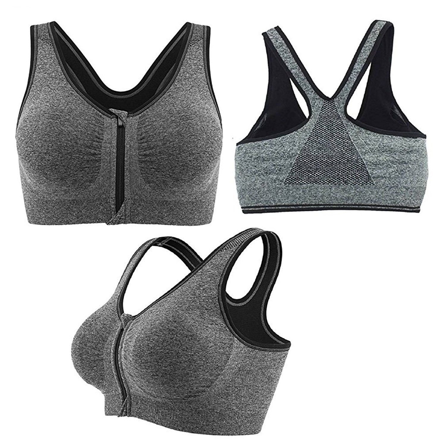 hayberg Women's Poly Cotton Sports Bra(Grey, Free Size)-picture-31