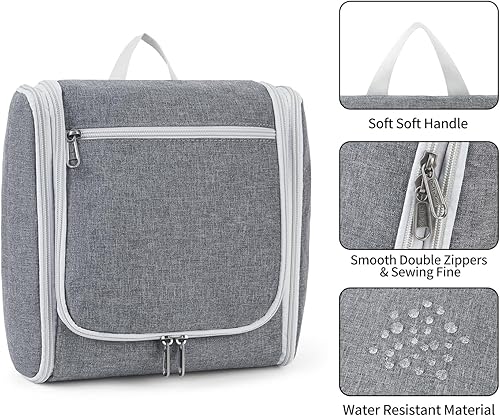 Miniatura 5 de Della Gao Neceser colgante para mujer, neceser de viaje, organizador de maquillaje, bolsa de cosméticos resistente al agua para accesorios