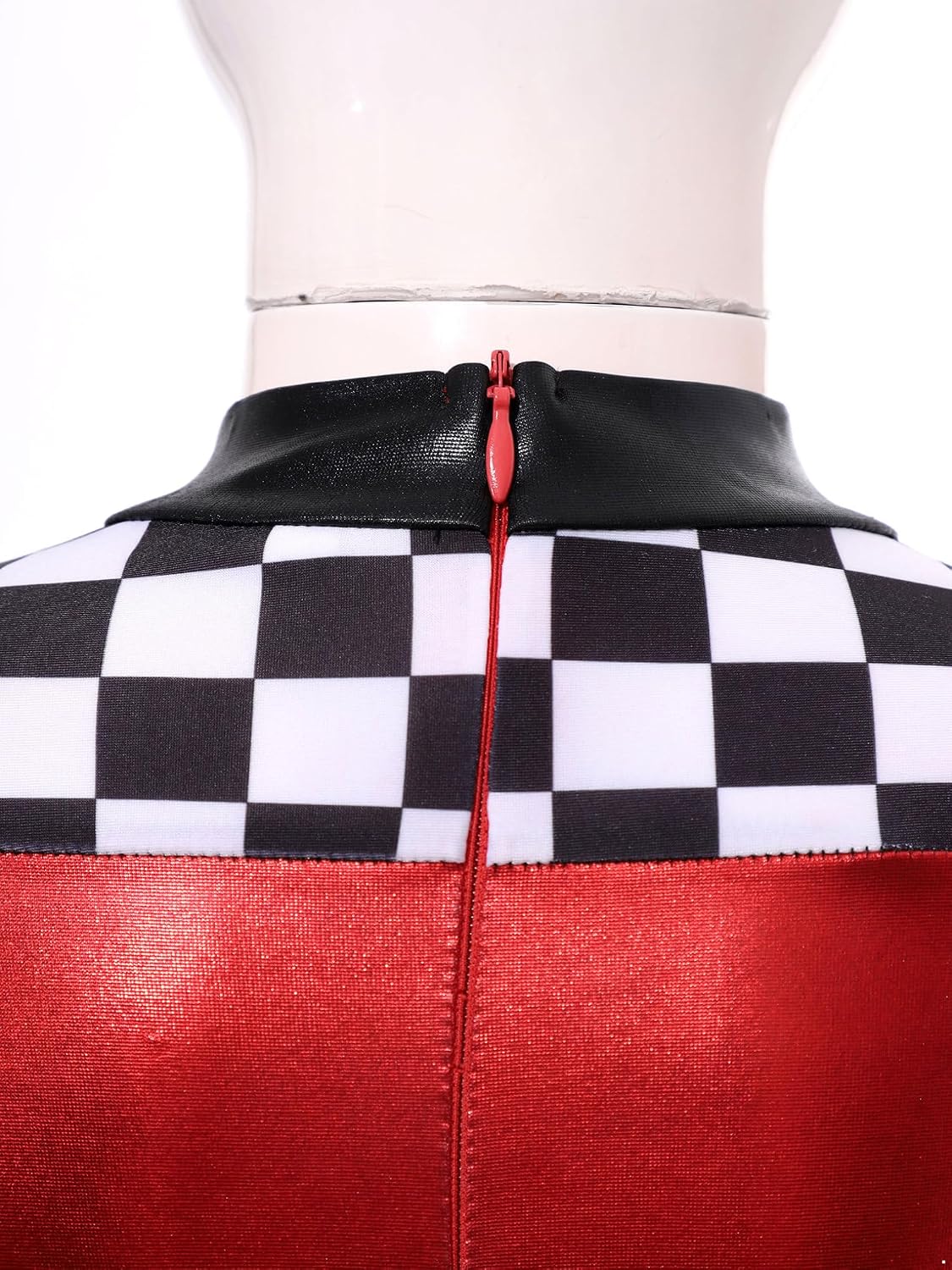 Choomomo Race Car Driver Jumpsuit for Girls Kids Long Sleeve Checkered Racer Bodysuit Racing Unitard