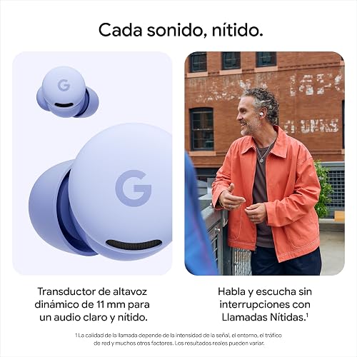 Google Pixel Buds 2a - Wireless Earbuds with Active Noise Cancellation - Lightweight, Comfortable Fit - Water Resistant - Bluetooth Compatible - Hazel - 3