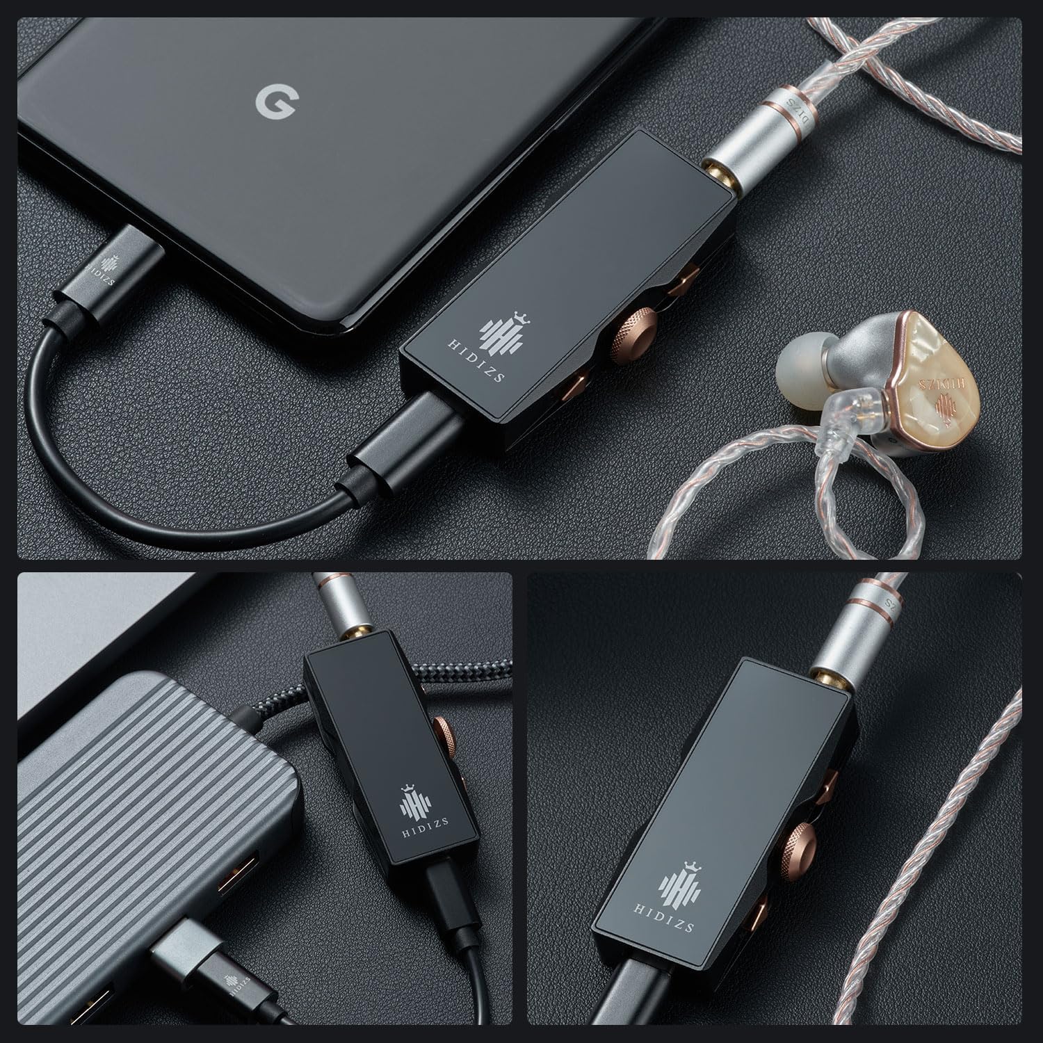 Hidizs S8 Pro Robin Portable USB-C DAC, Dual 32-bit DAC Chip, Volume Control, 3.5mm & 4.4mm Outputs, Compatible with Windows, Mac, Android, iOS