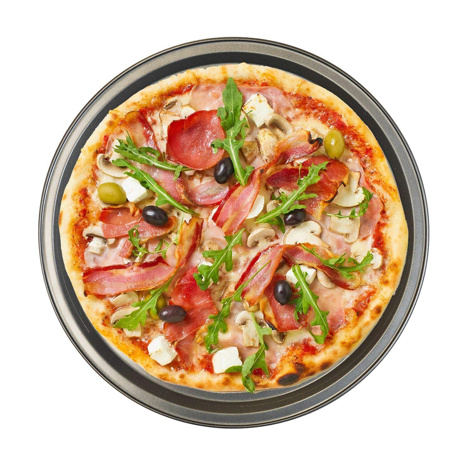 Teglie Per Pizza In Rete Di Alluminio 33cm - 3 Pezzi Antiaderenti, Per Forno Casalingo - Foto 10