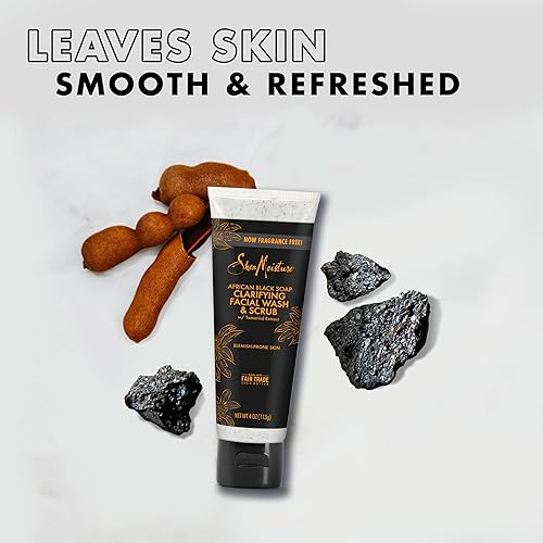 Miniatura 5 de Crema exfoliante y facial SheaMoisture jabón africano negro para problemas cutáneos, 4 onzas