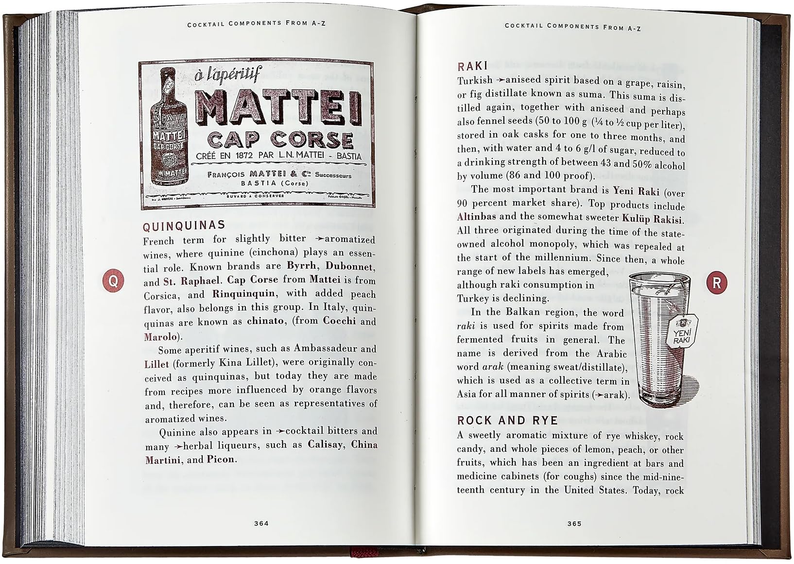 Graphic image The American Bar - L'arte di mescolare bevande con copertina rigida, consigli per baristi e ricette di mixology, cuoio legato a mano - Made in USA