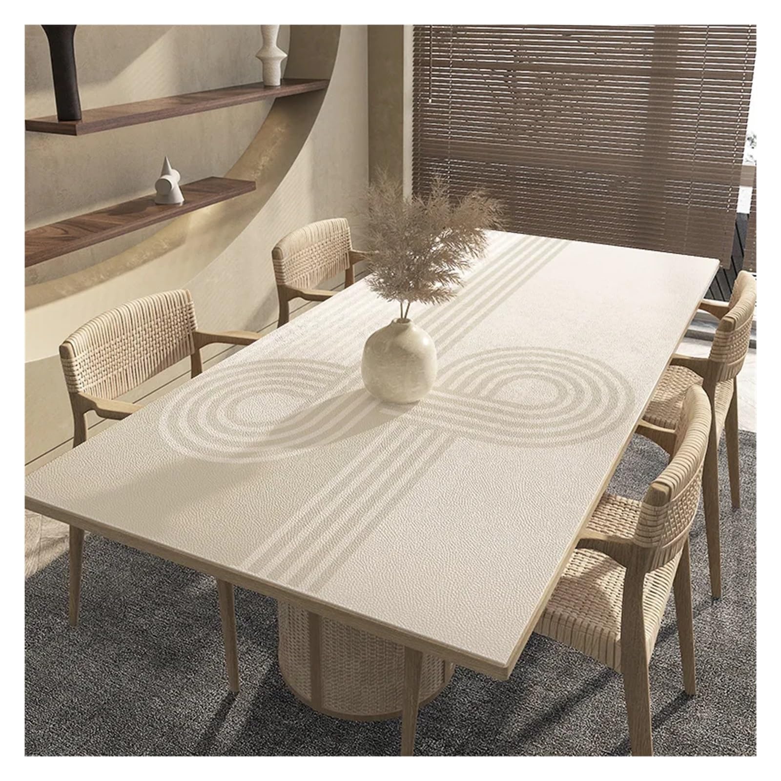 Sottomano da scrivania in pelle, tovaglia impermeabile antiolio, copertura rettangolare e tovagliette for ufficio e casa(Color 2,90x90cm)