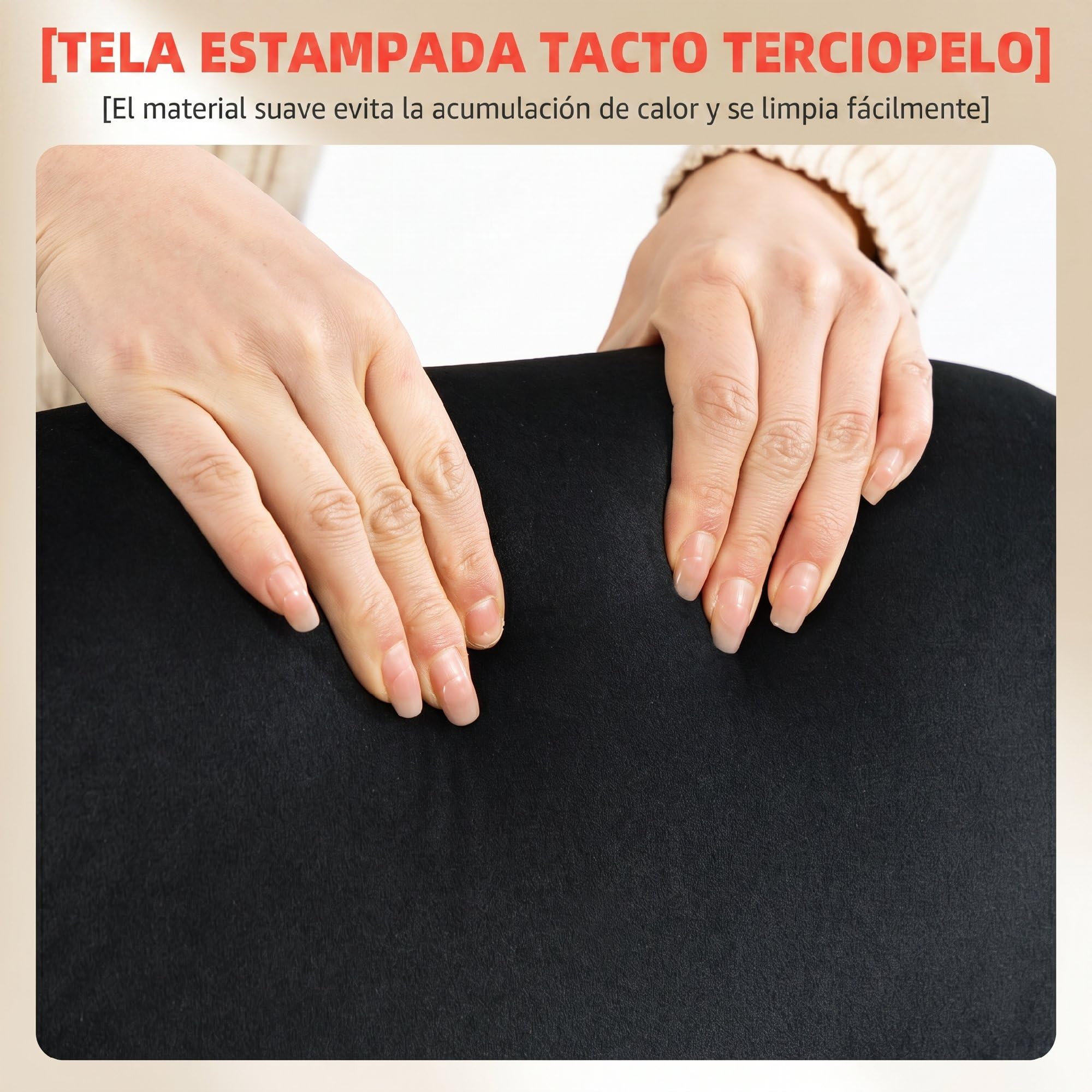 HOMCOM Silla de Escritorio Ergonómica con Reposabrazos Abatibles Negro | Silla de Oficina con Respaldo Alto, Asiento con Muelles, Altura Ajustable, Función Basculante, Tapizado en Terciopelo