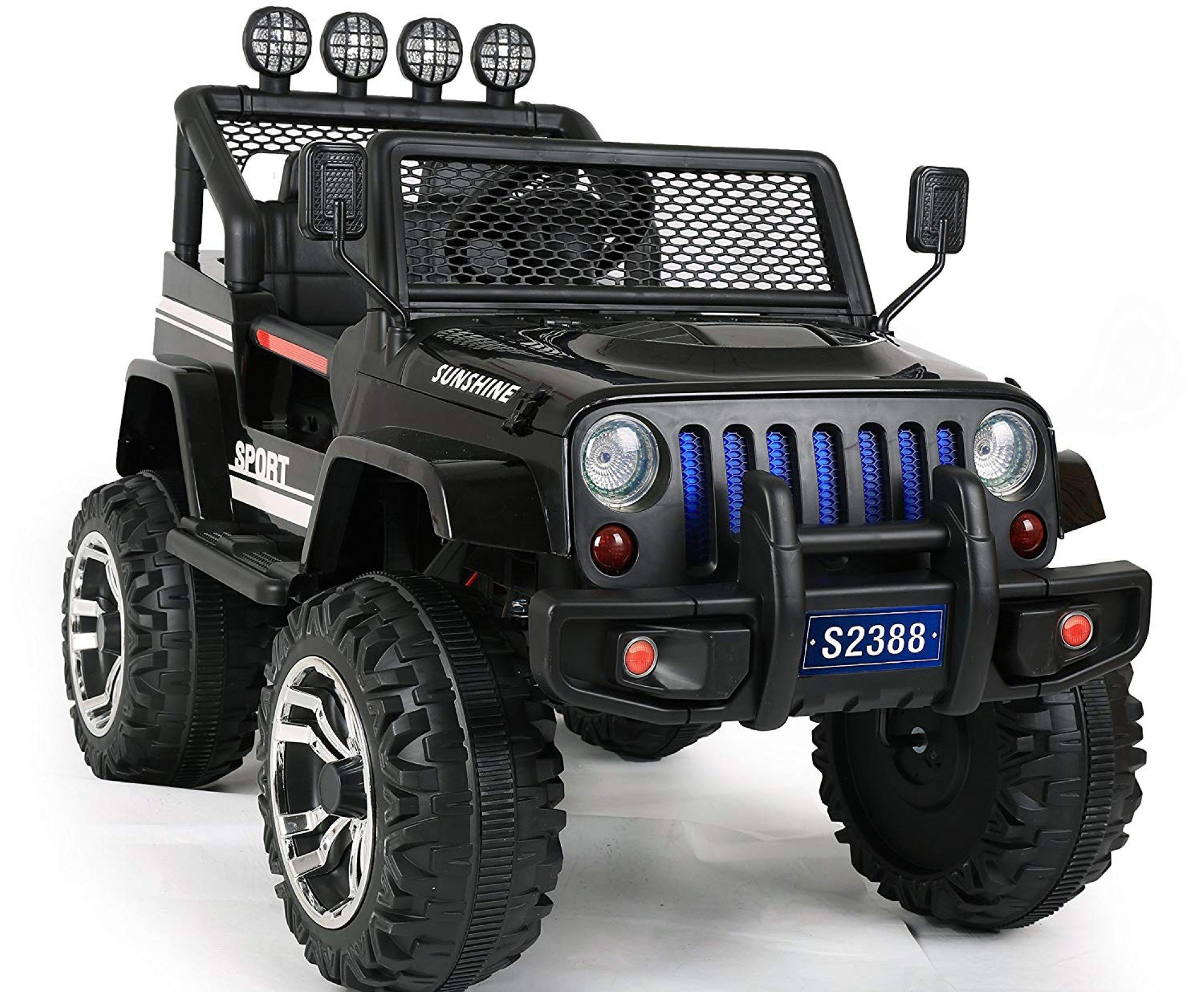 Dorsa Buggy 4X4 Electric Ride On Jeep With Rc And Music Black, 2388-L-Black