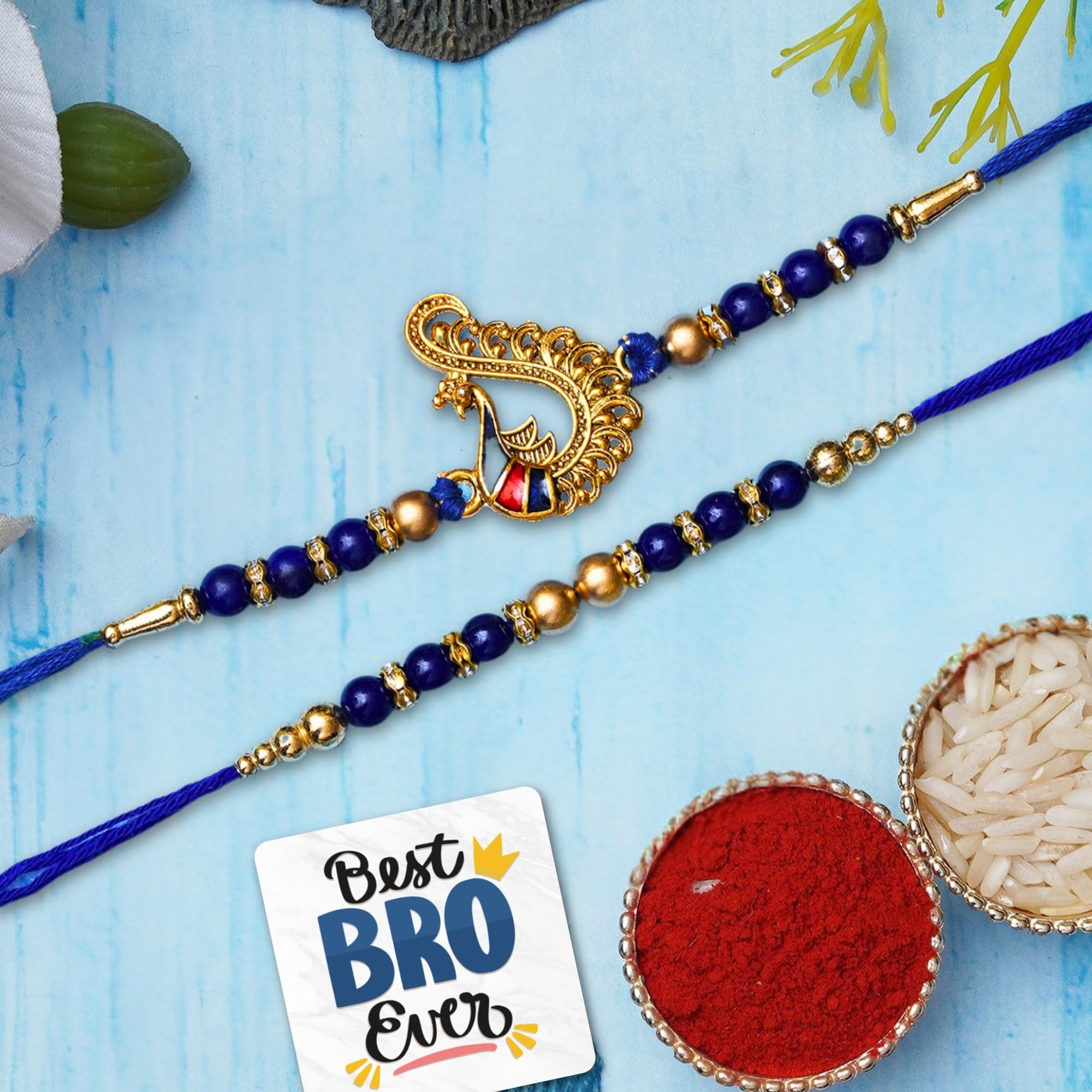 Rakhi Gift Set - Multicolor Radha Krishna Rakhis -18