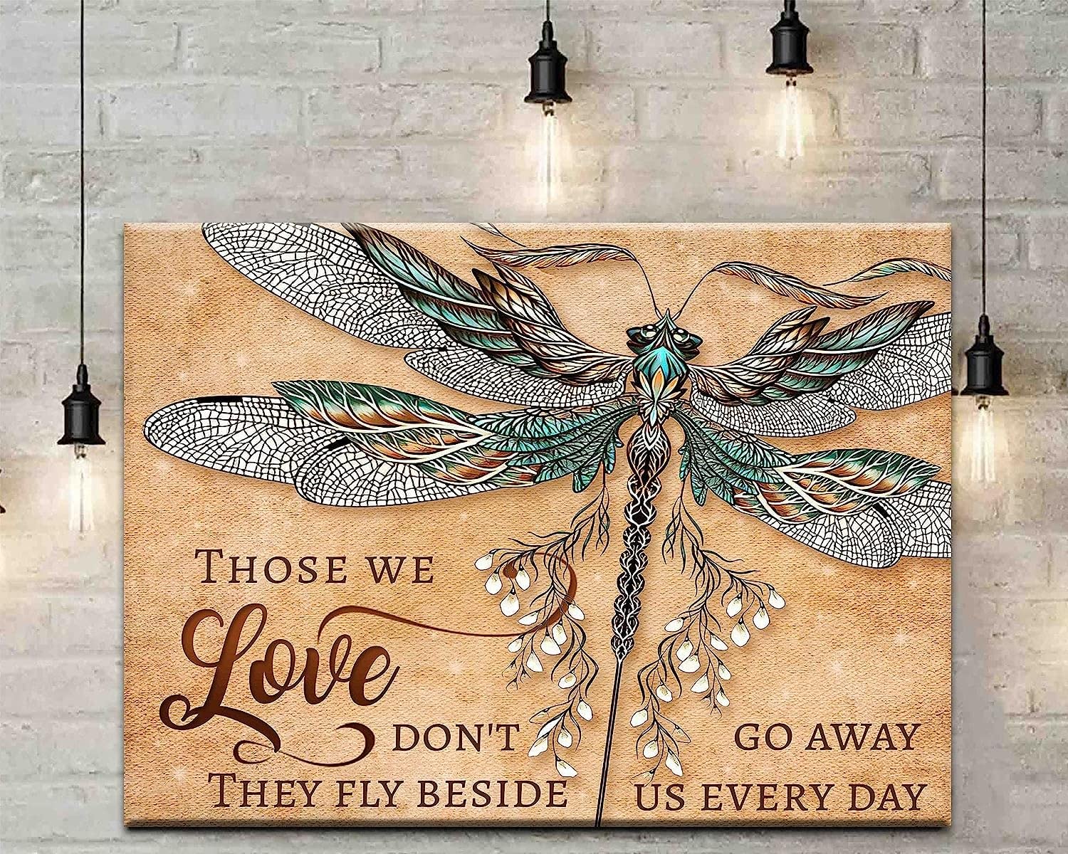 Bonoff Tinsignc772 Dragonfly Memorial Those We Love Don't Go Away In Loving Memory Bereavement Remembrance Gift Loss Of Loved One Metal Sign 8X12 Inches