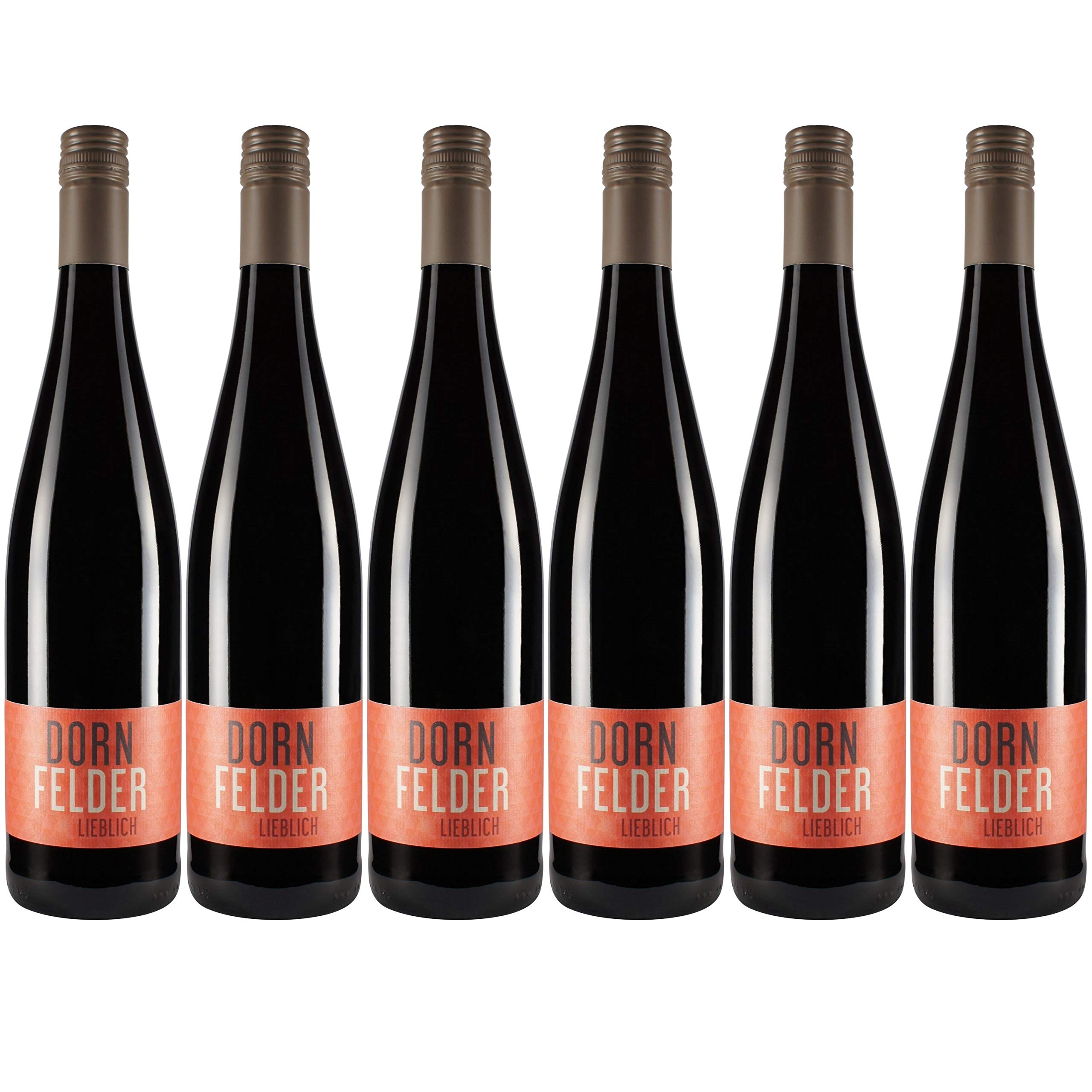 Nehrbaß - “Dornfelder 2022” - Rotwein lieblich 6 x á 0,75 Liter - Qualitätswein - Vegan - Aus Deutschland (Rheinhessen) - mit Schraubverschluss