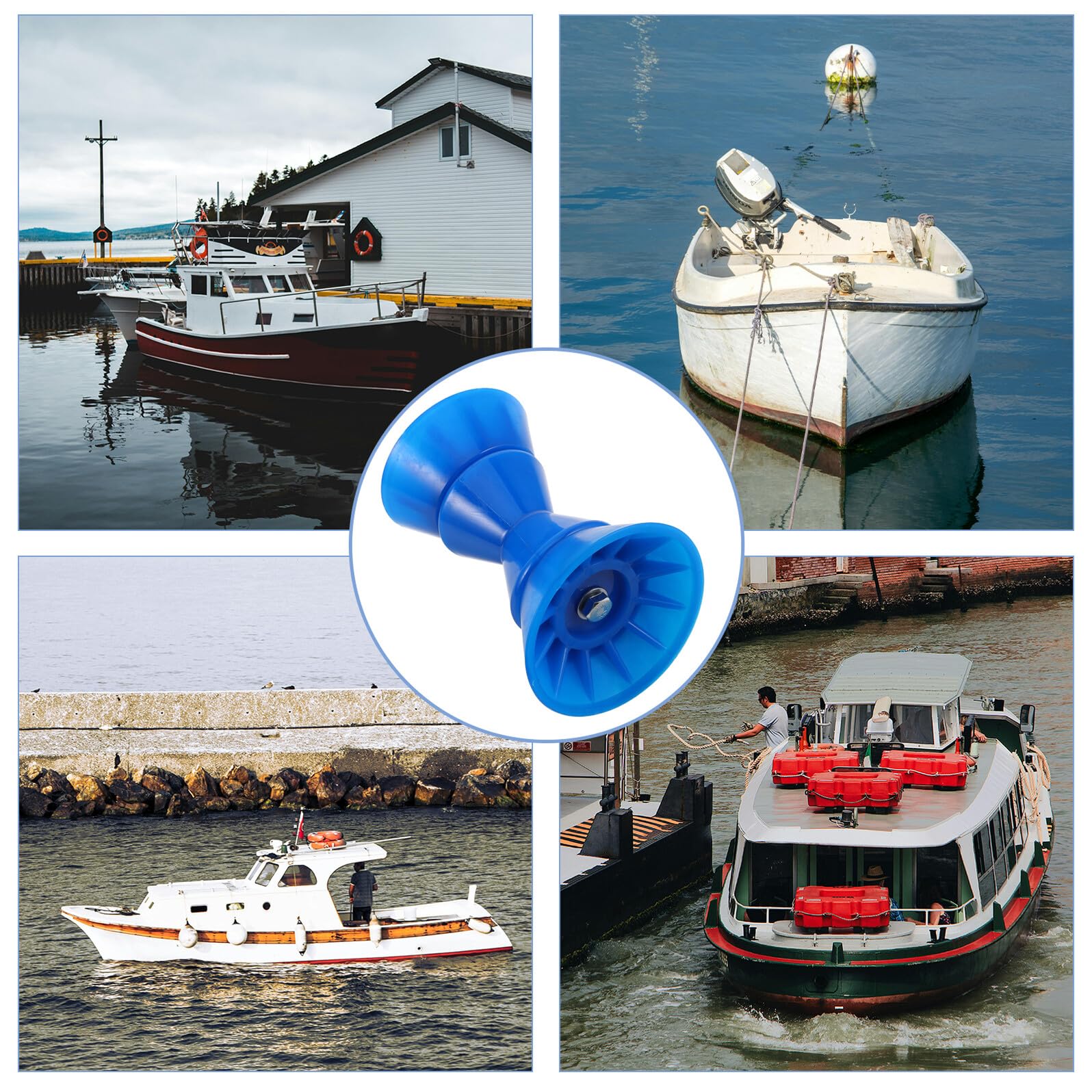 HEMOTON Rodillo de Soporte para Remolque de Barco Parte Frontal, Rodillo Giratorio Resistente para, Rueda de Repuesto para Embarcaciones Marinas, Accesorio Pesado para Guía