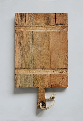 Miniatura 4 de Creative Co-Op Tabla de queso de madera de mango con cuerda en el mango