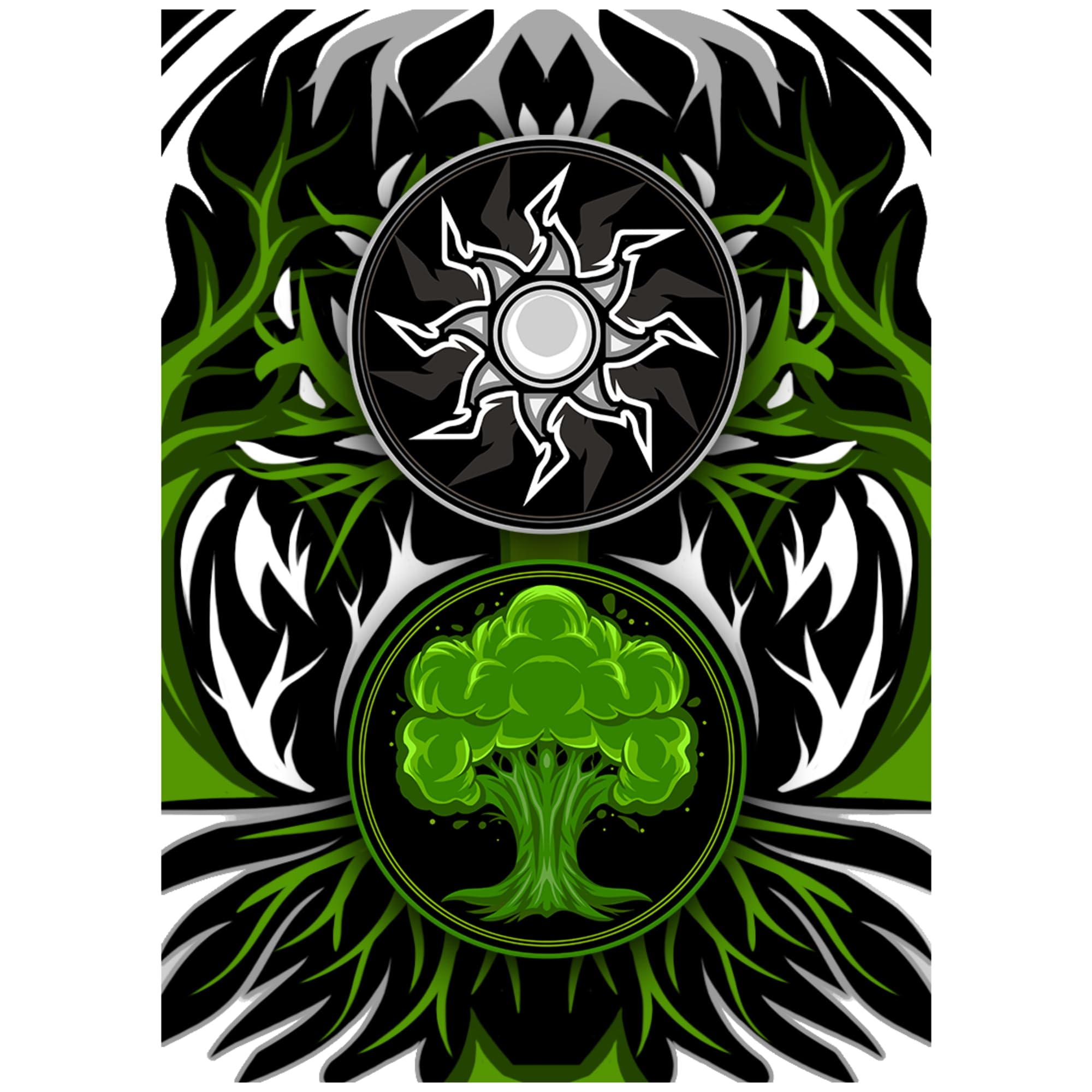 Realm Guard - 100ct Textured Matte TCG/MTG Card Art Sleeves (White Green)