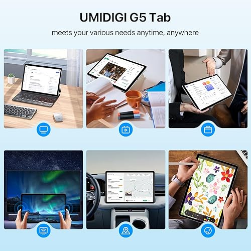 Miniatura 7 de UMIDIGI G5 Tab Desbloqueado Android 13 Tablet 8 (4+4) GB RAM+128GB, 10.1" HD+ Pantalla Full View con bolígrafo, 6000 mAh Mega Batería con Celular y