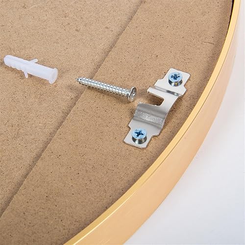 Miniatura 5 de 24" Wall Round Circle Mirror Bathroom Make Up Vanity Mirror - Golden