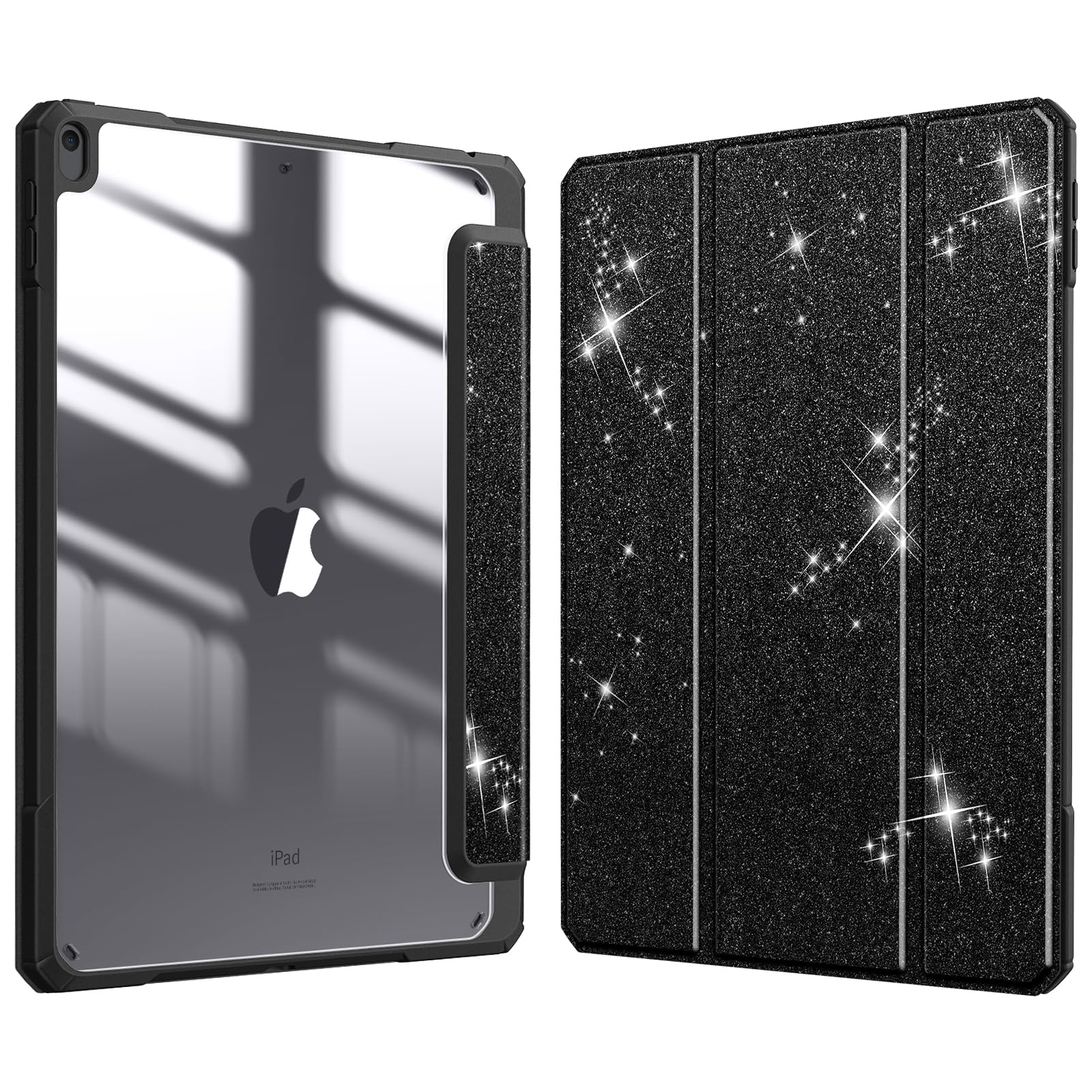 Fintie Hybrid Slim Case for iPad Air 3rd Generation 10.5" 2019 / iPad Pro 10.5 Inch 2017 - [Built-in Pencil Holder] Shockproof Cover with Clear