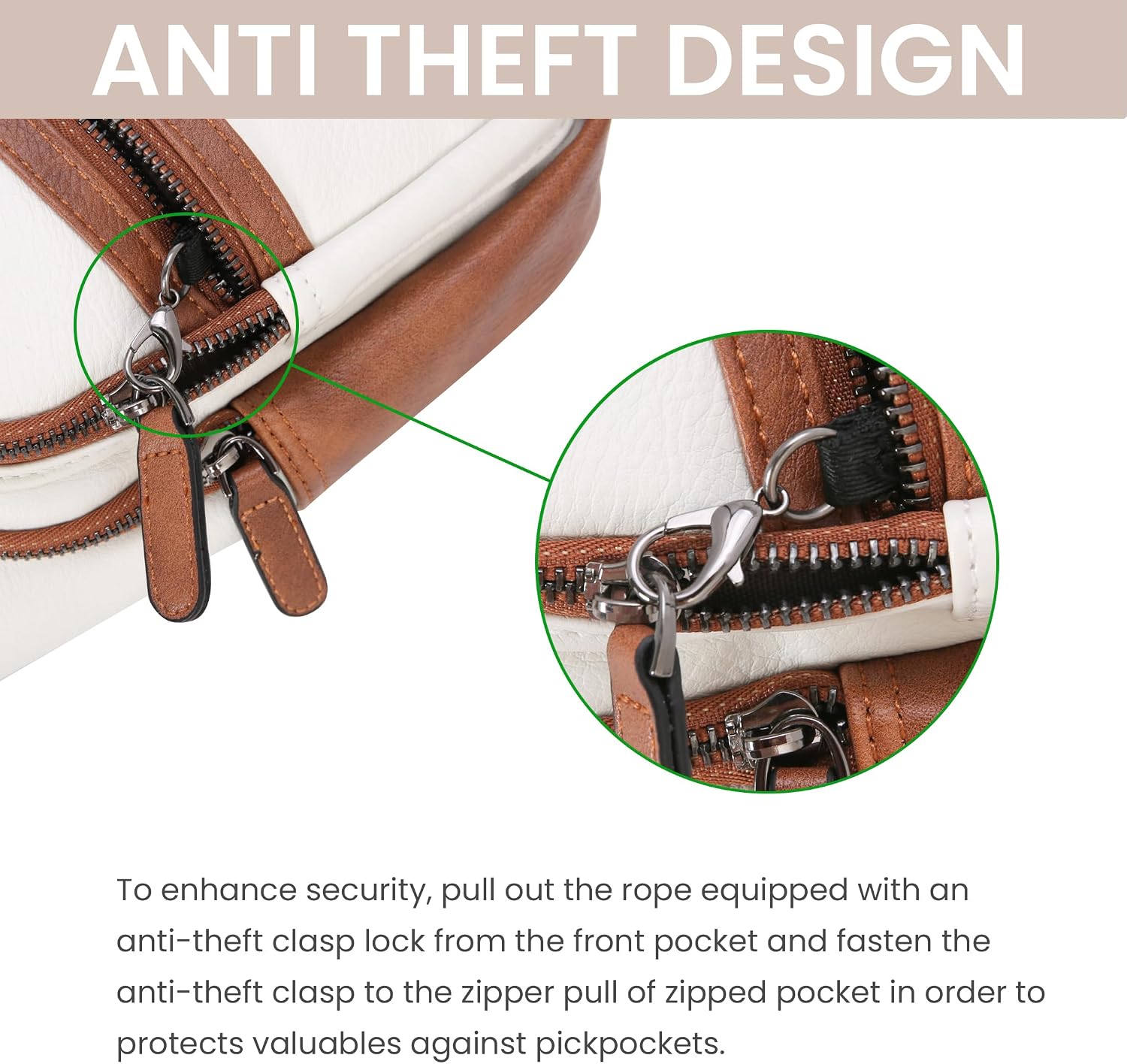 HESHE Sling Bag for Women Anti Theft Small Crossbody Bags Leather Fanny Pack Cross Body Purse for Travel