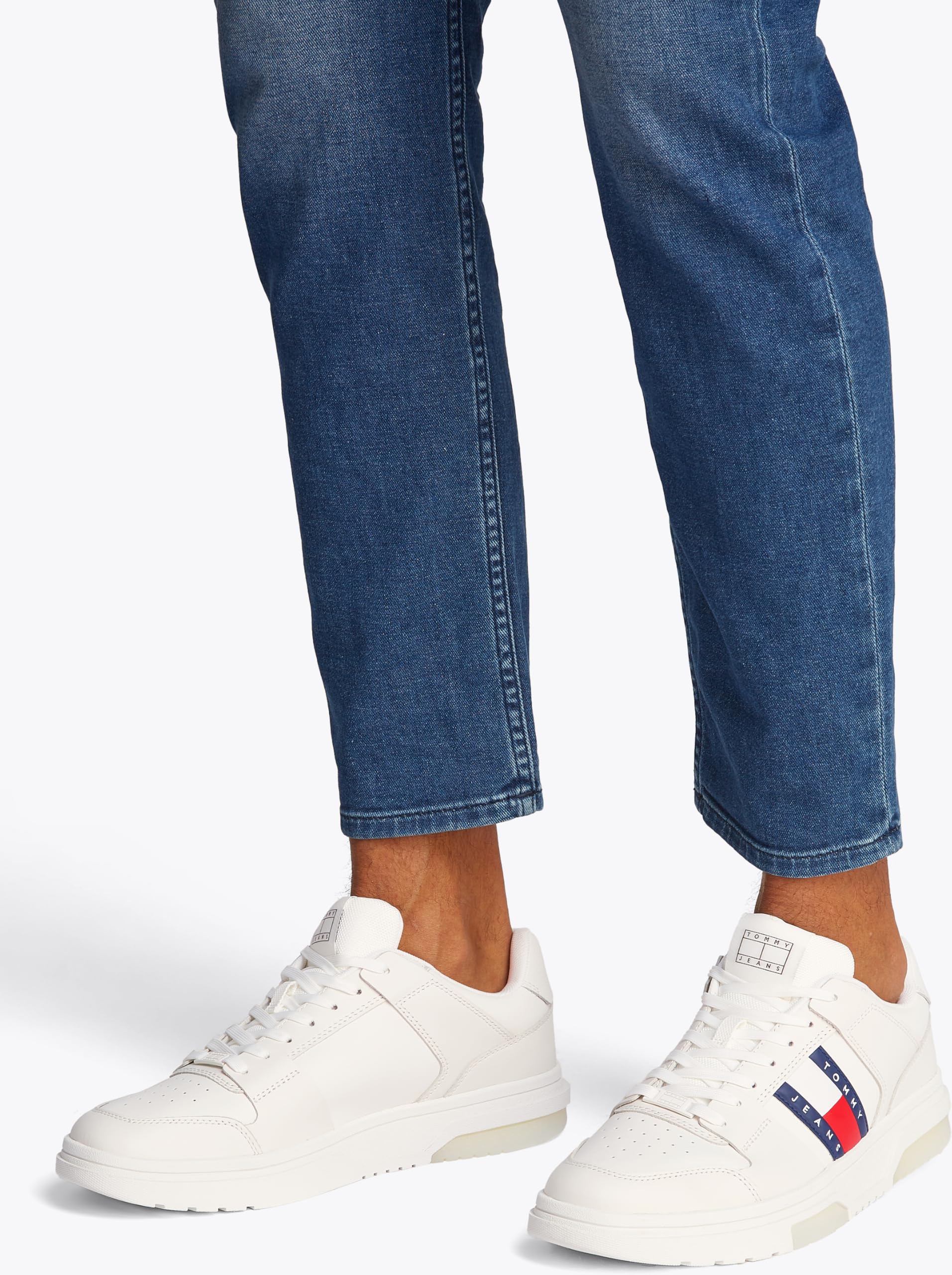 Tommy Jeans Uomo Sneakers Profilo Basso Brooklyn Essential in Pelle