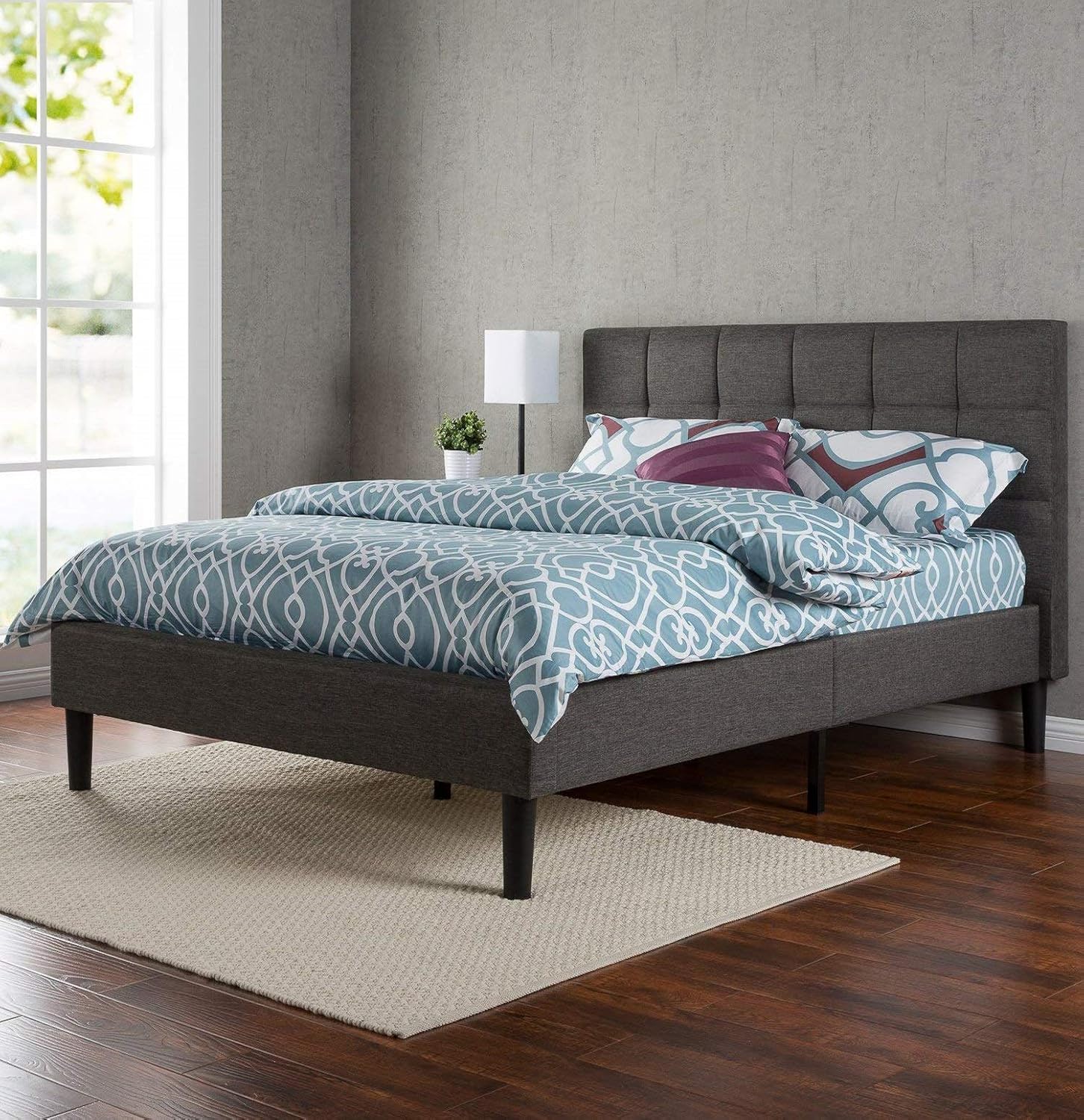 Buy ZINUS Lottie Upholstered Platform Bed Frame / Mattress Foundation