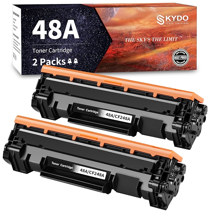 CF248A 黑色碳粉盒替代品（2支装）适用于HP Laserjet Pro系列打印机