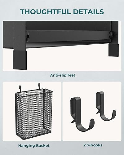 Miniatura 4 de OROPY Estante de especias de 2 niveles para encimera, estante organizador de almacenamiento de cocina de pie ajustable en altura ajustable, estante