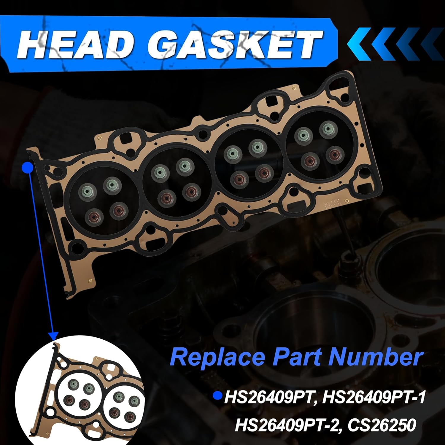 2.0 2.3 Full Gasket Set Head Bolts Fit for 2006-2009 Mazda 3 5 6 MX-5 2.0L 2.3L DOHC LDF MZR
