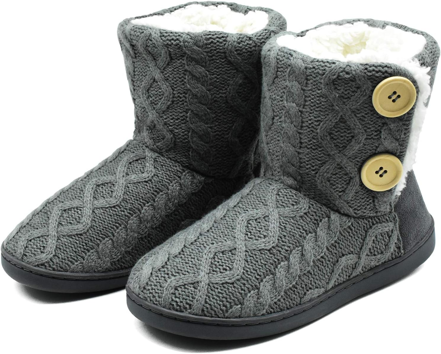 ONCAI Women's Slippers Comfort Knit Boots Winter Warm Outdoor Indoor Shoes - Image 5