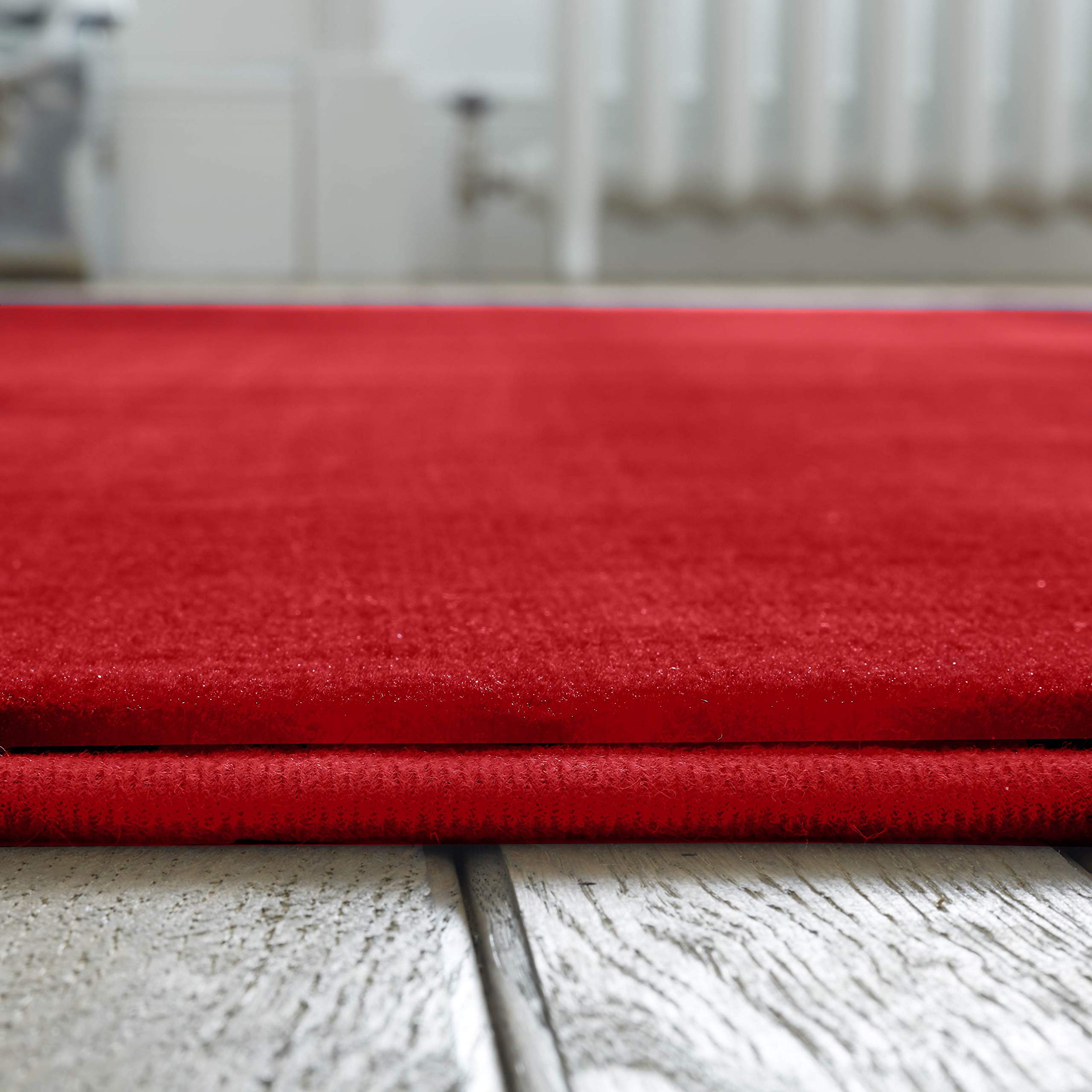 Gaveno Cavailia Luxury Extra Soft & Fluffy Velvet Touch, Non Slip Shiny Bedroom Mat Rug for Comfortable Living & Bed Rooms, Natural Home Dcor Carpet, Red, (60x110), 100% Polyester, Single - Image 3