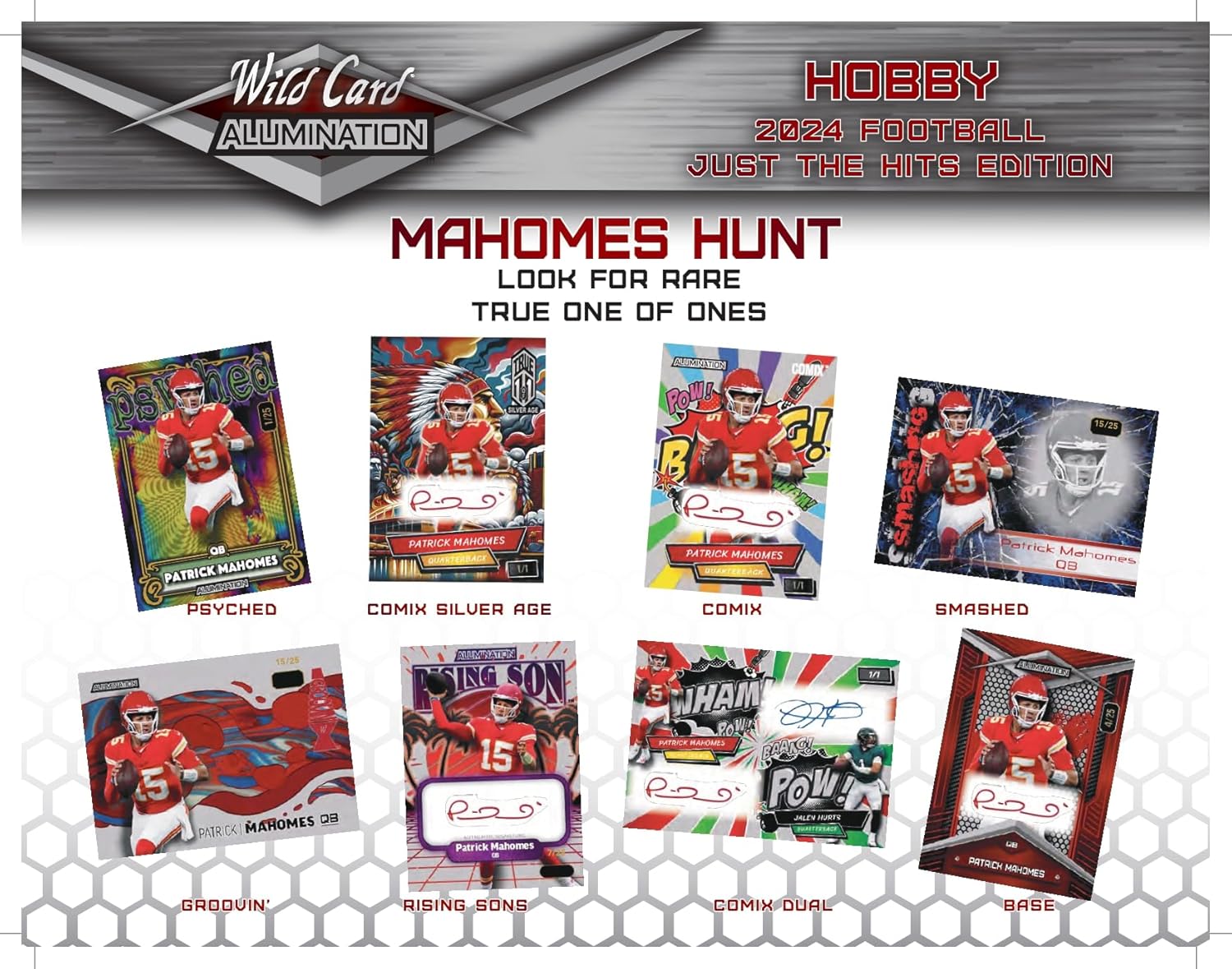 2024 Wild Card Alumination Just The Hits Edition Football Hobby Trading Card Box (5 Encases & Numbered Cards Per Hobby Box)