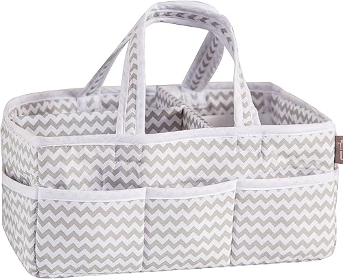 Organizador de almacenamiento Circles Gray Cuerpo de círculos, asas y forro, ribete sólido, gris y blanco, dos asas, 12 x 6 x 8 pulgadas