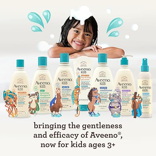 Miniatura 5 de Aveeno - Baño de burbujas para niños, baño de burbujas para pieles sensibles con extracto de avena, líquido de baño para niños nutre la piel y hace