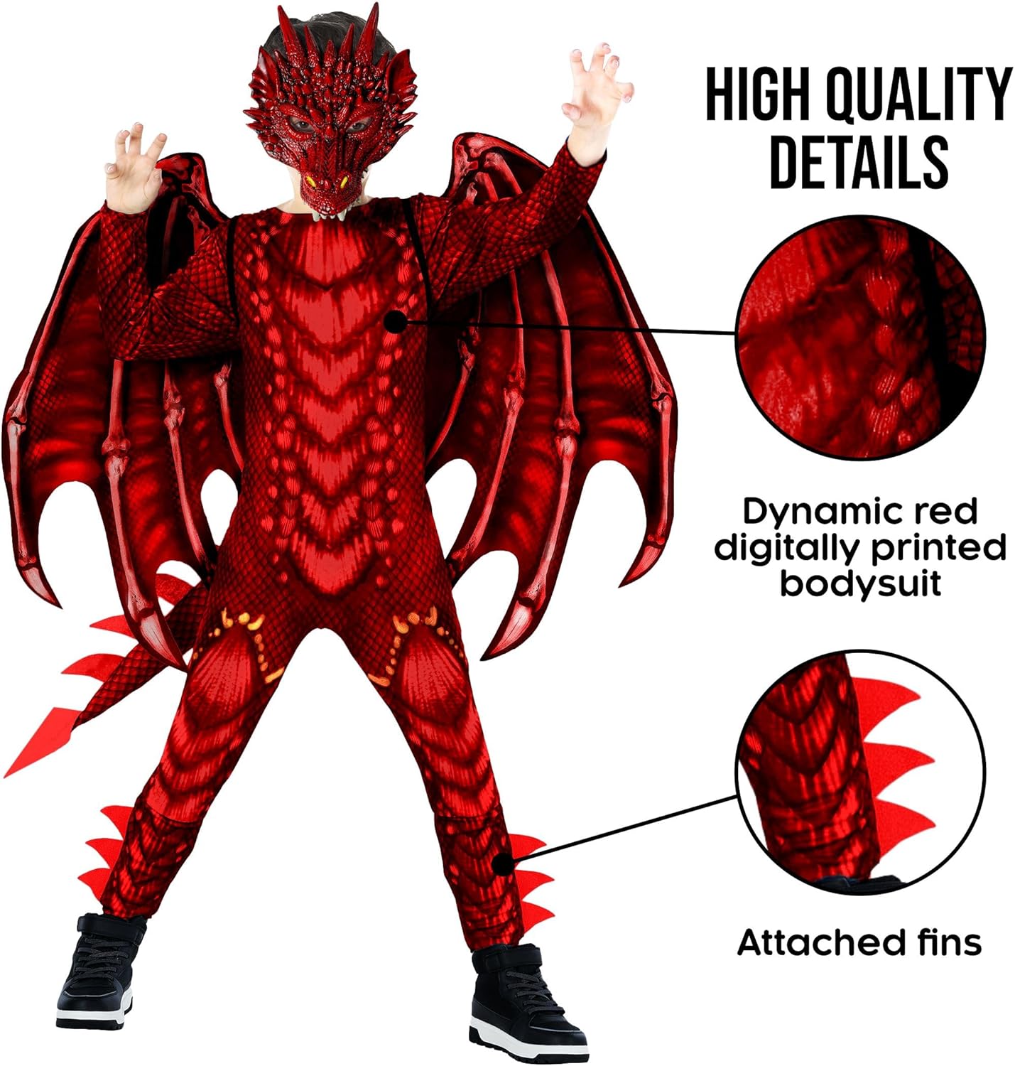 Morph Dragon Costume For Kids, Dragon Wing Costumes For Boys, Halloween Costumes Kids, Boys Halloween Costume - Image 4
