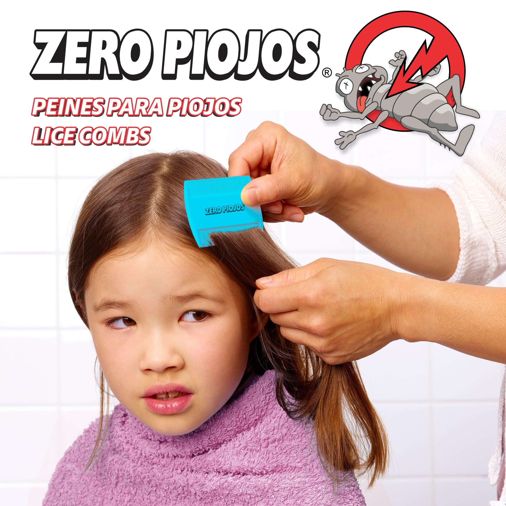 Zero Piojos Lice Combs, Peines Para Piojos, 10 Pack